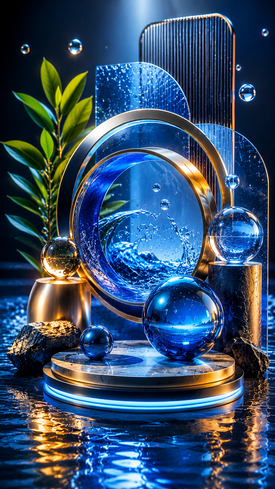 3D Wallpaper Blue